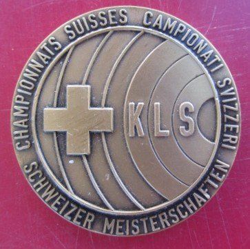 Medaillen: Schweizer Meisterschaften 1995 KLS bronziert - 40mm – Gebraucht aus Luzern von Horoskop1 2