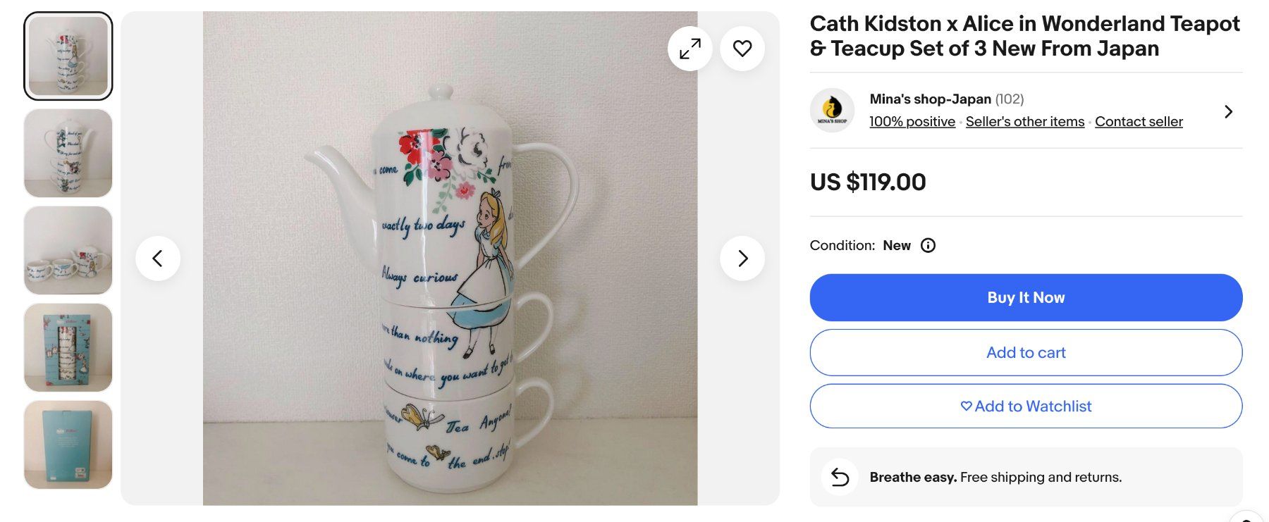 Disney Teiere: Wunderschönes Cath Kidston x Disney Teekanne Set "Alice" – Usato da Oberengstringen venduto da stuliv 3