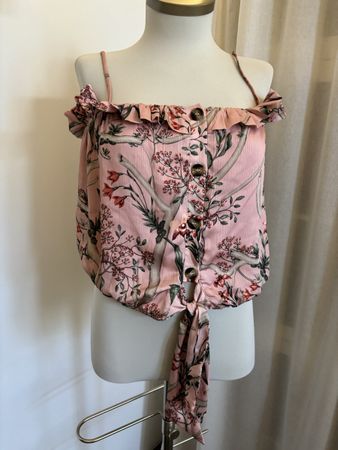 Satin top in Grösse L