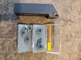 Drehstahl / Wendeplattenhalter mit div. Platten (MP016)