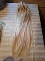 Perücke blond Kunsthaar lang guter Zustand