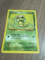 Pokémon Karte Caterpie Basis Set 1999 gebrauchter Zustand