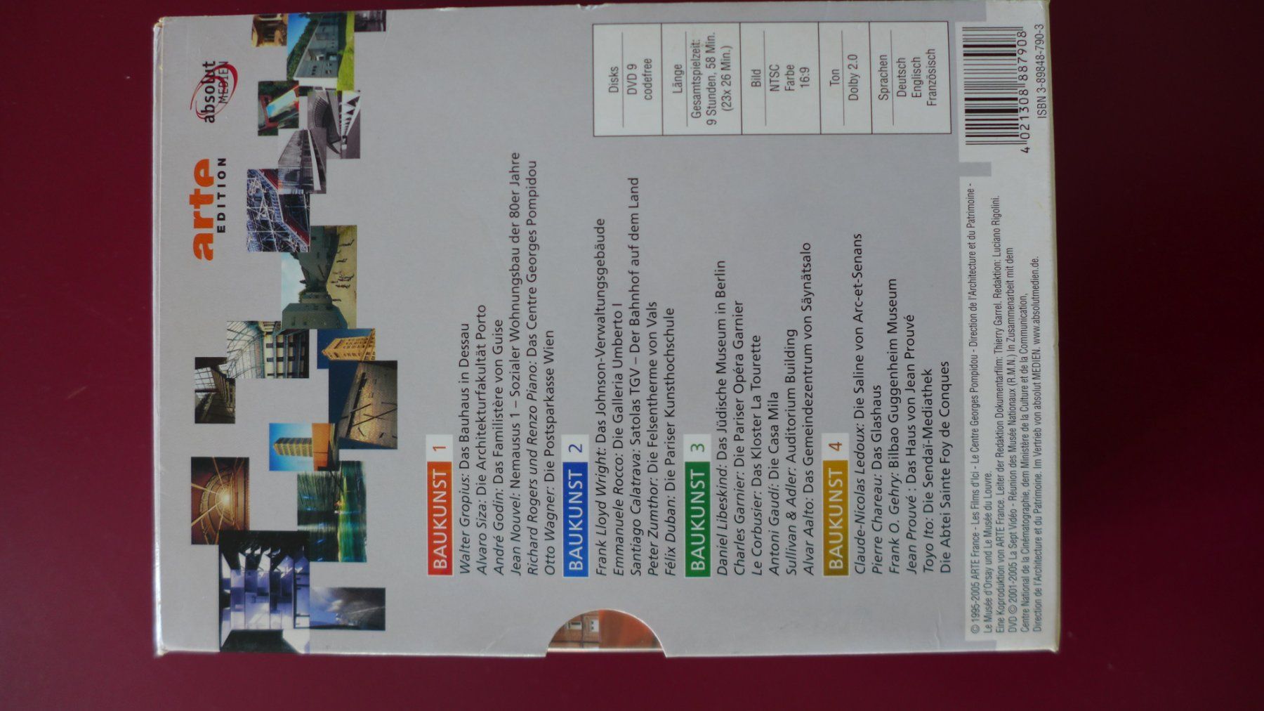 Tutti i DVDs: DVD-Box Baukunst ARTE – Usato da Rapperswil SG venduto da Vespinone 1