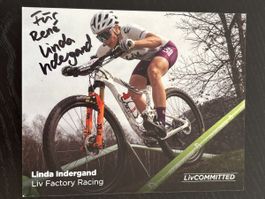 Signiertes Bike Karte Linda Indergand