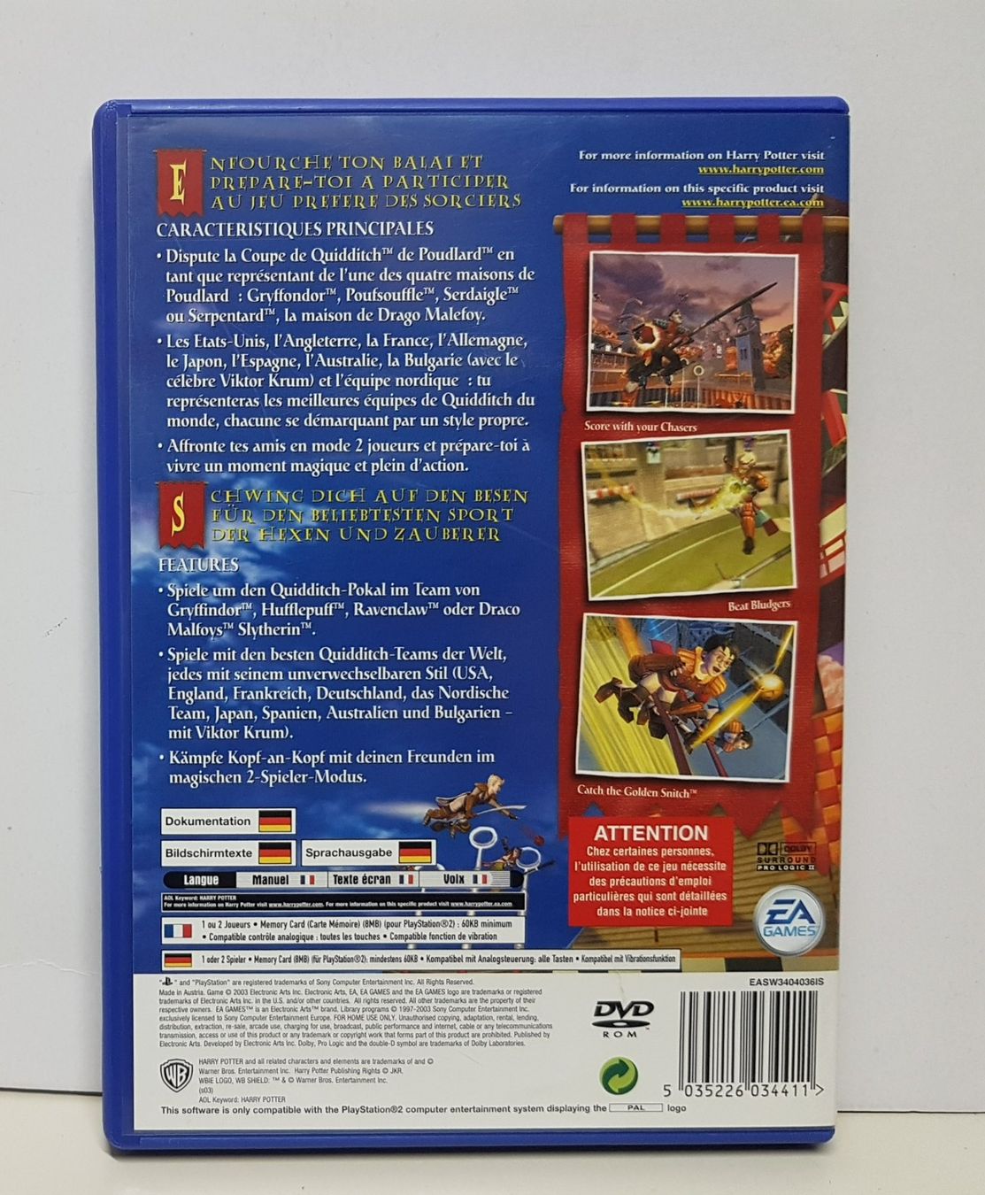 Sony Giochi: Harry Potter Quidditch World Cup Team Gryffindor  PS 2 – Usato da Schüpfheim venduto da Games_Spielkonsolen 3