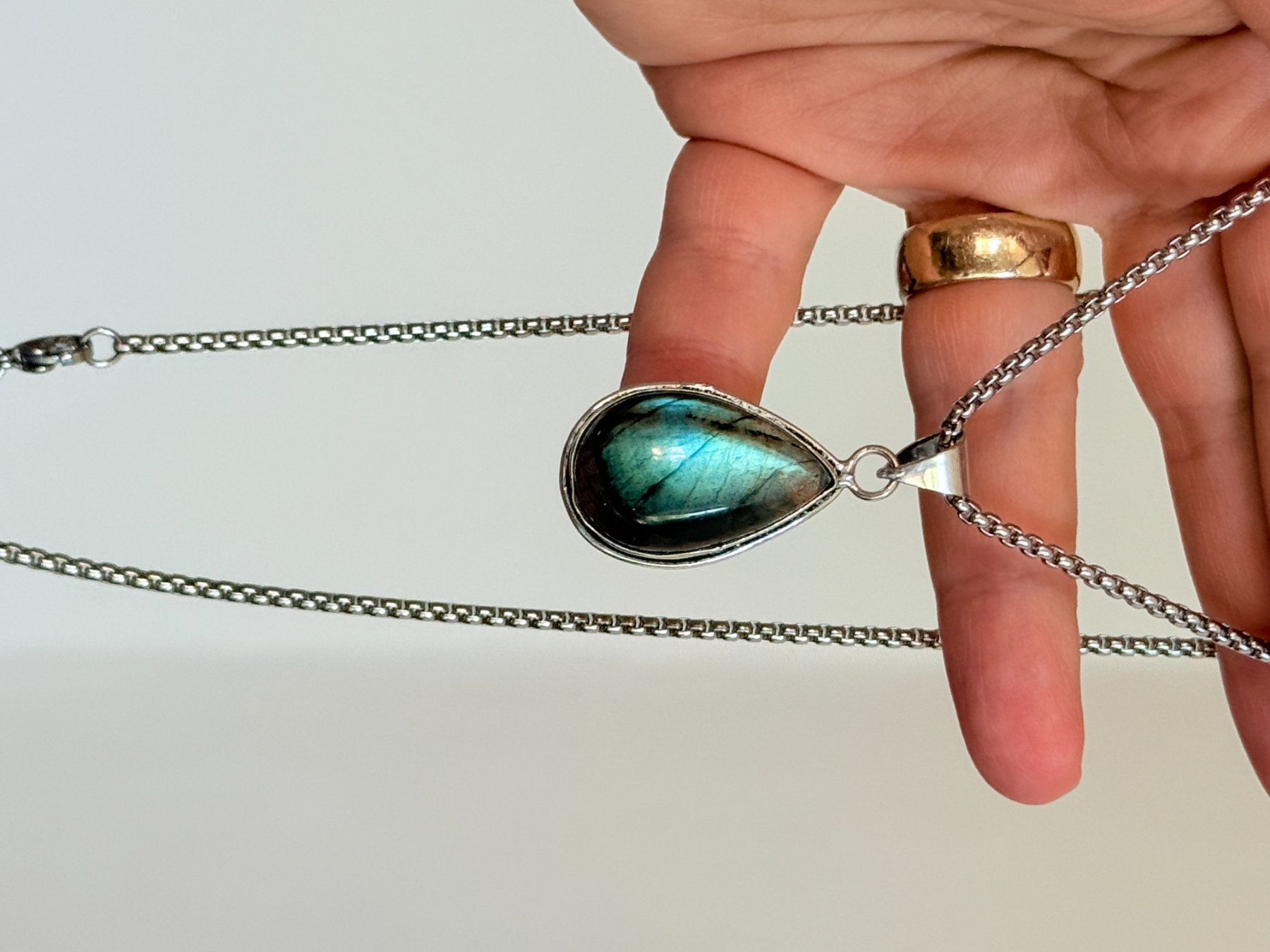 Catenine: Collier labradorite, élégant et tendance ✨ – Nuovo e nell'imballaggio originale da Genève venduto da AWWA 6