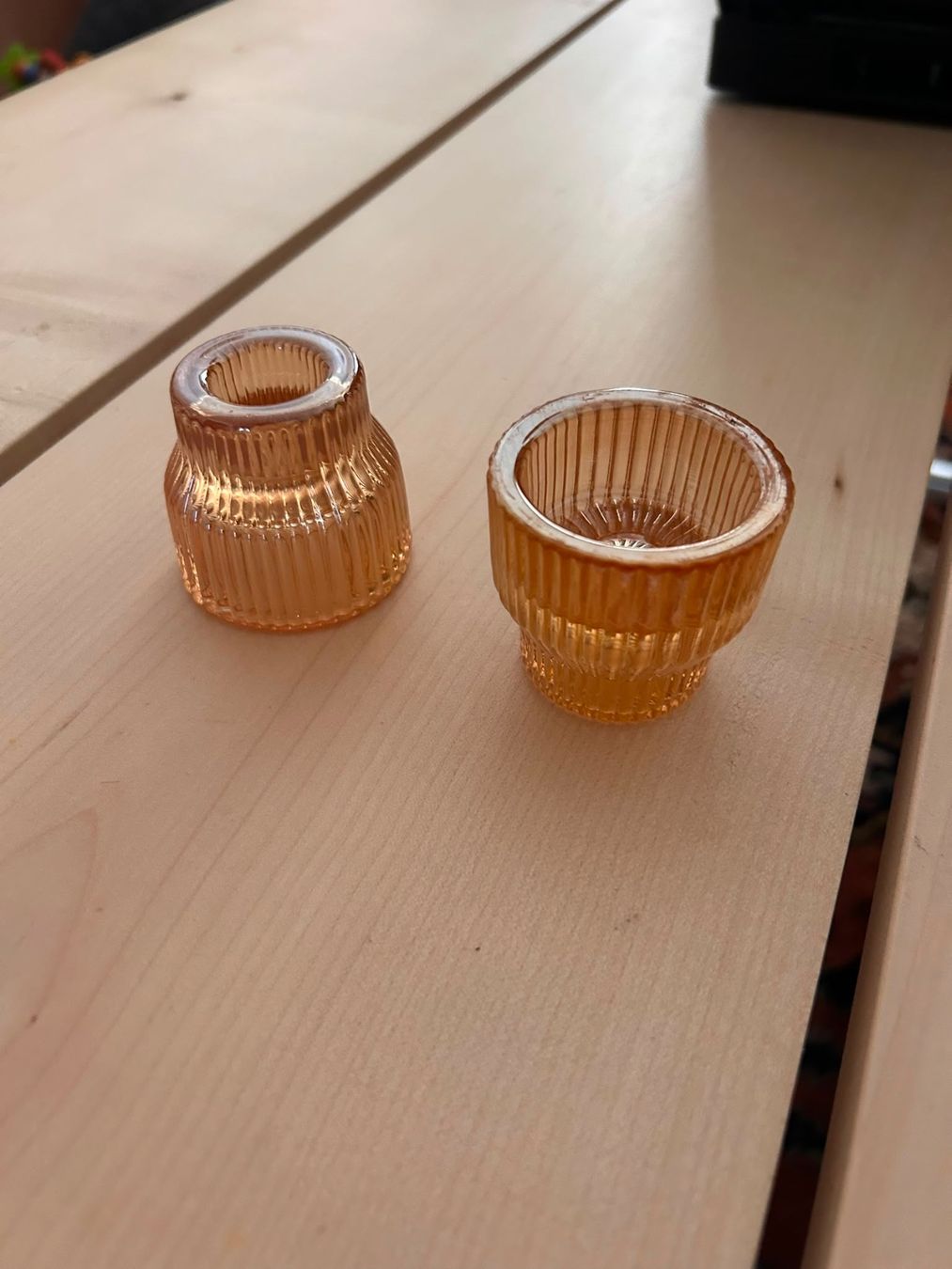 Portacandele: 24 Kerzenständer peach/rosa – Nuovo e nell'imballaggio originale da Luzern venduto da colline95