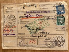 HISTORISCHE PAKETKARTE 1925 DEUTSCHLAND-SCHWEIZ