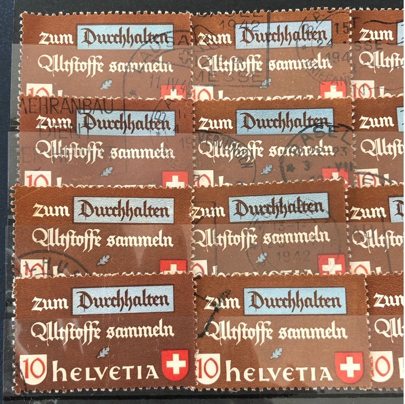 Tutti i francobolli: Nr.254 mit Stempel 16 Stück – Usato da Aarau venduto da Billa007 1