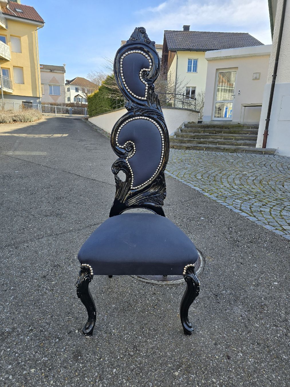 Sedie: Schwarzer Barock Stuhl, Top Zustand, ein echtes Schnäppchen! – Usato da Mettlen venduto da elios0888 9