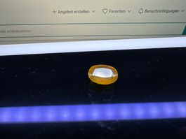 Natürlicher Gelber Saphir Oval mit Zertifikat- 8.18 ct