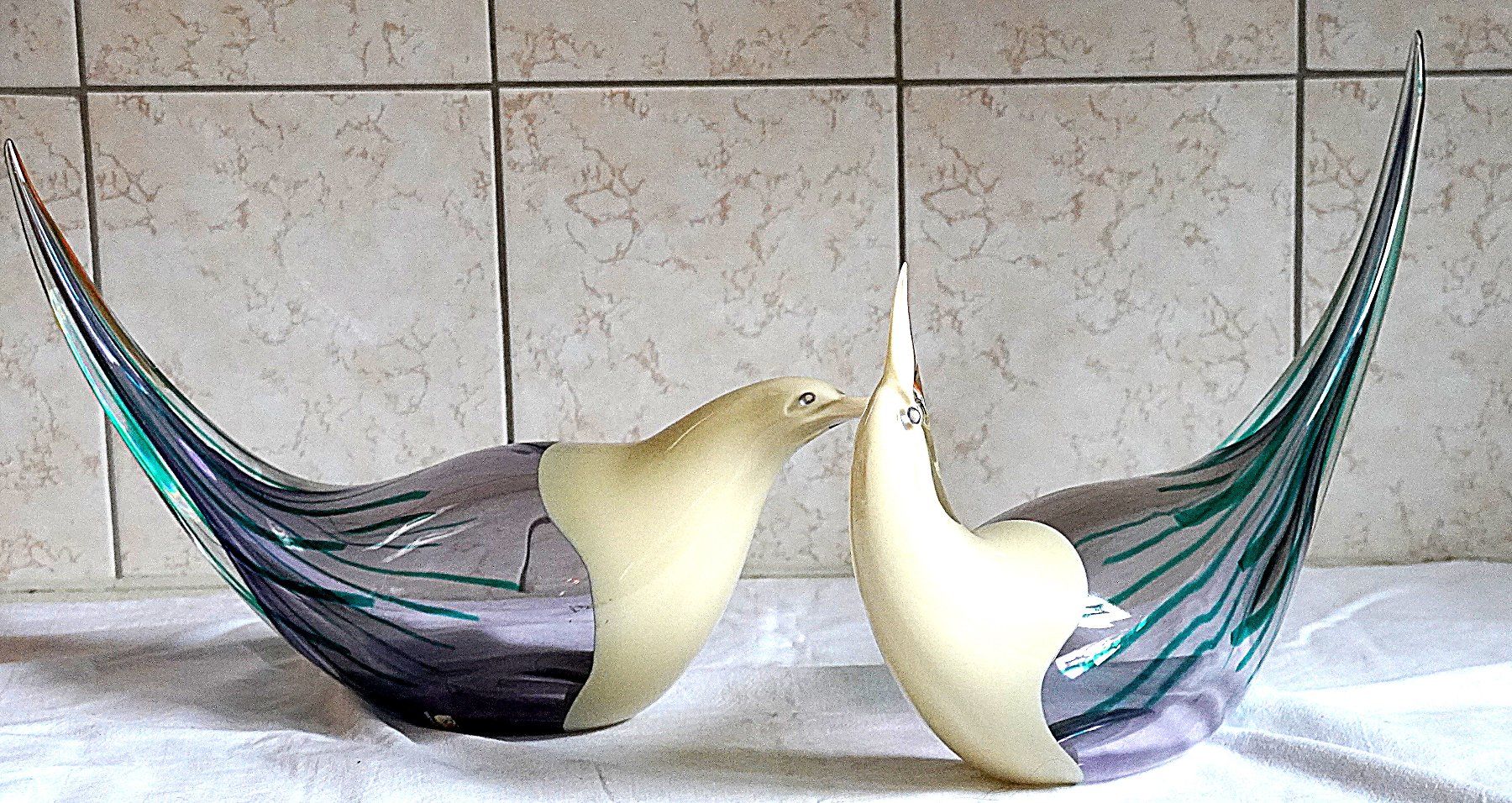 Murano Gläser: Turtel Tauben Gross Murano – Gebraucht aus Baar von 2cvbaar