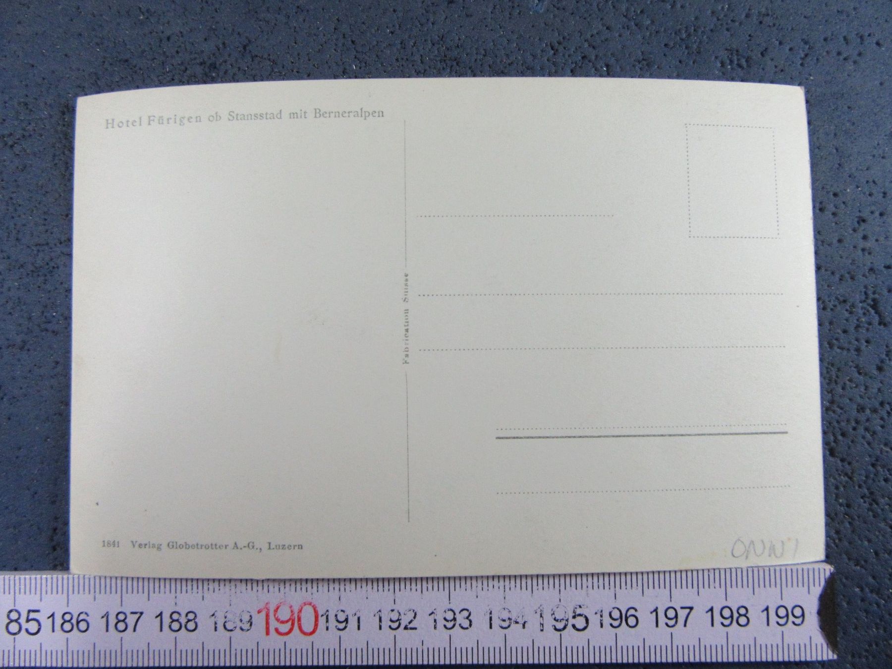 Cartoline postali: FÜRIGEN HOTEL OB STANSSTAD BERNERALPEN – Usato da Ettingen venduto da Hausi4711 2