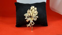 Elegante Brosche mit Blumenmuster, neuwertig!