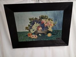 Ölgemälde Früchtestillleben Olga Krafft, gerahmt, 54x40cm