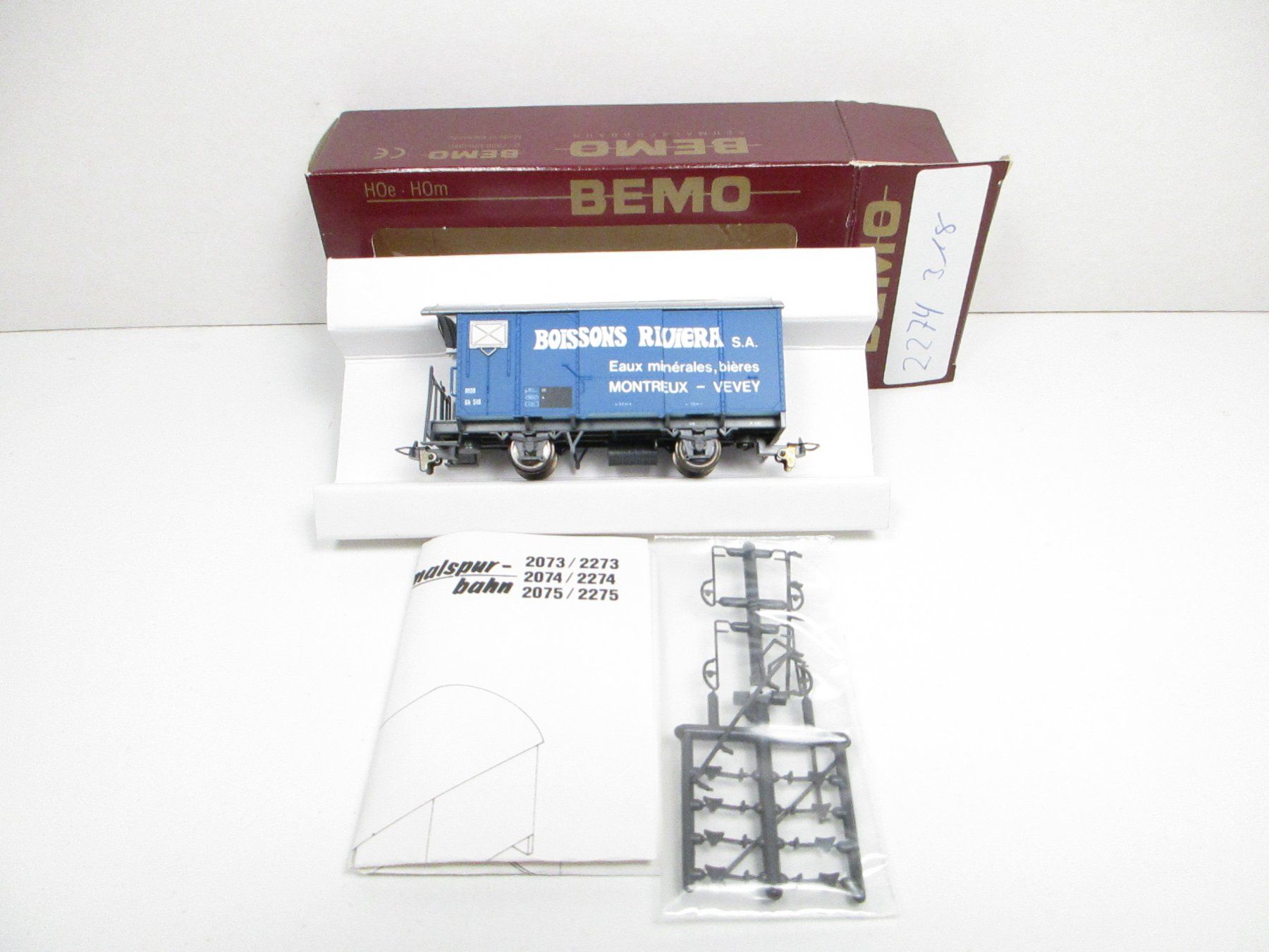 Bemo H0m 2274 318 MOB Güterwagen GK 518 BOISSONS RIVIERA (Neu und ...