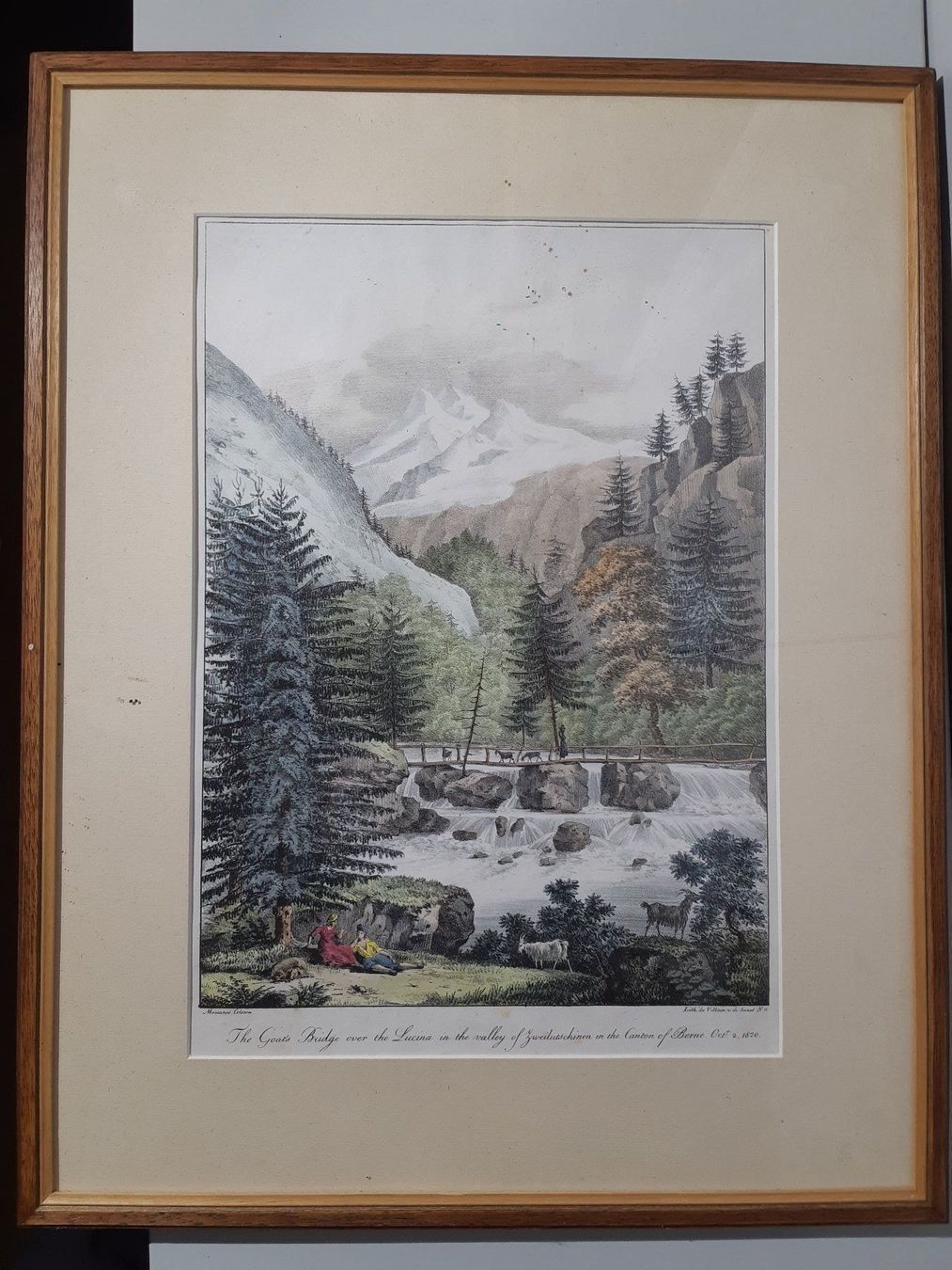 Grafiken & Lithographien: Litho Lütschine 2 Oktober 1820 – Gebraucht aus Grindelwald von carro5