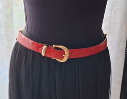 Ceinture rouge Vintage 80cm