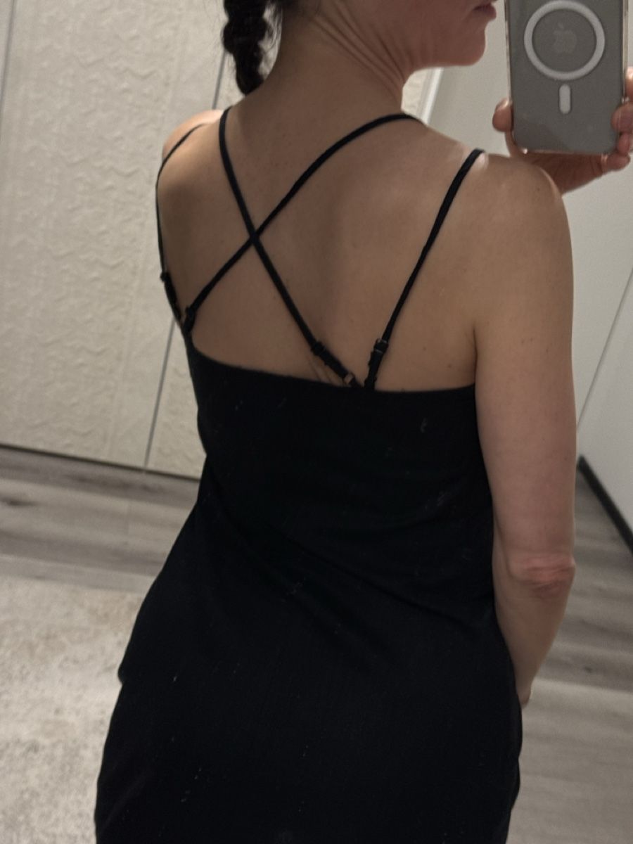 Vestiti: Black Mini Dress in linen 36 – Usato da Biel/Bienne venduto da TanyaM02 3