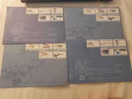 4 enveloppes premier jour "100 ans de vol" avec timbres.