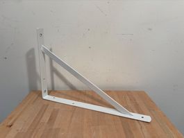 6 Stk. Weisse Wandtablartträger / Regalträger, Winkel