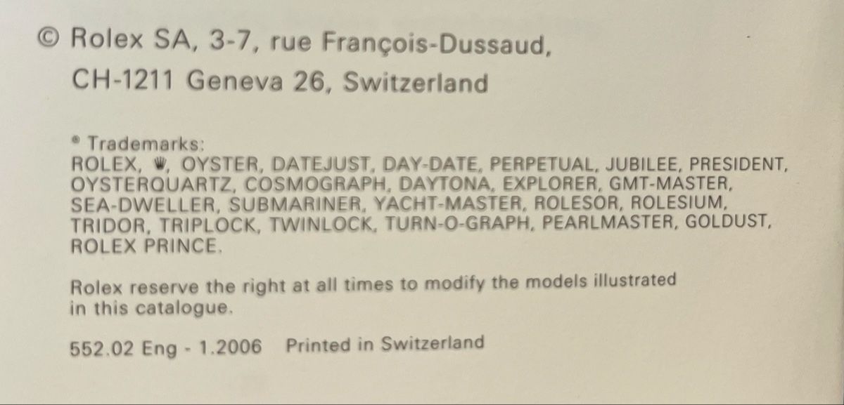 Rolex Montres: Rolex Datejust Booklet 2006 English – Neuf (Voir description) à St-Légier-Chiésaz par candidog 1