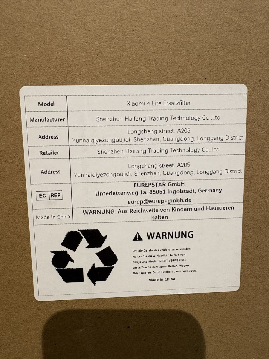 Ventilation: Xiaomi Mi 4 Lite Ersatzfilter, neu & originalverpackt – Neuf avec emballage d'origine à Freienbach par SwissTopDeals 2