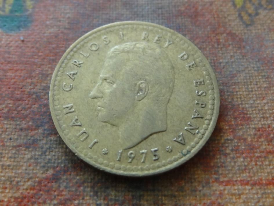 Alle Münzen: ESPAGNE  1  Pesetas  1975  (Z) – Gebraucht aus Romanel-sur-Lausanne von Swift13