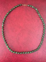 Vintage Jade Kette mit Silberverschluss