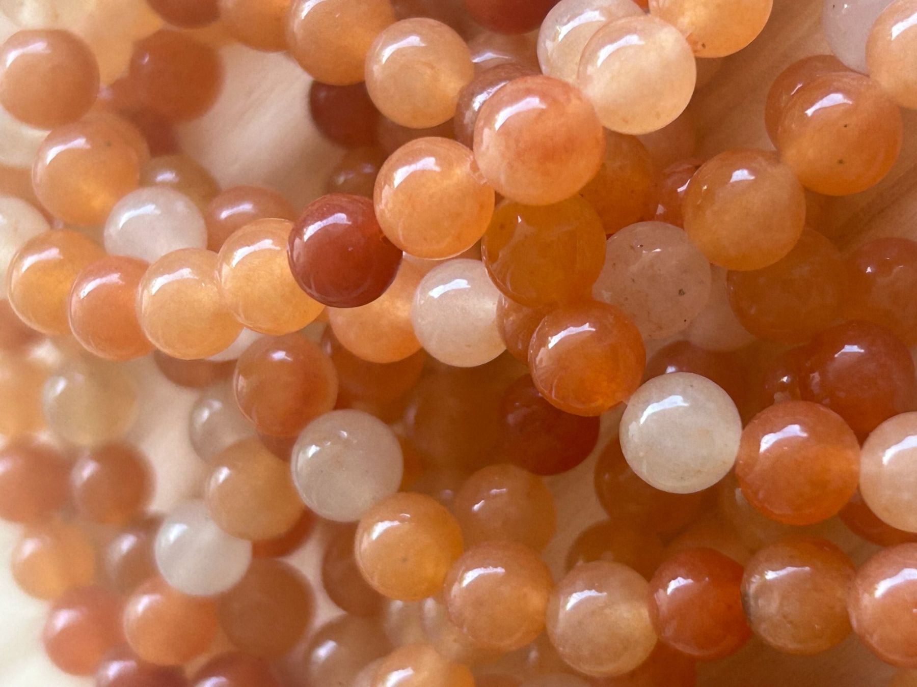 Minerali & Pietre curative: Strang echte rote Aventurin beads 6 mm – Nuovo e nell'imballaggio originale da Niederrohrdorf venduto da Ytobi 1