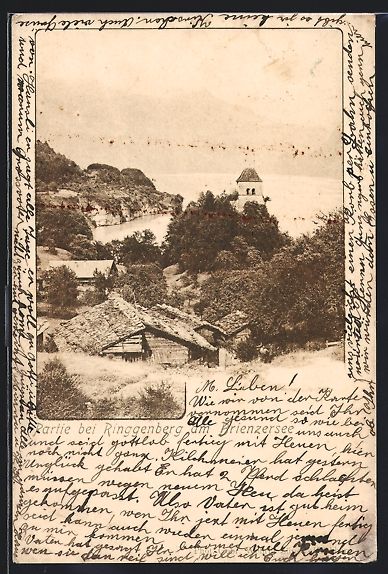 Cartes postales: Ringgenberg am Brienzersee, Ortspartie – D'occasion à Berlin par bartko-reher