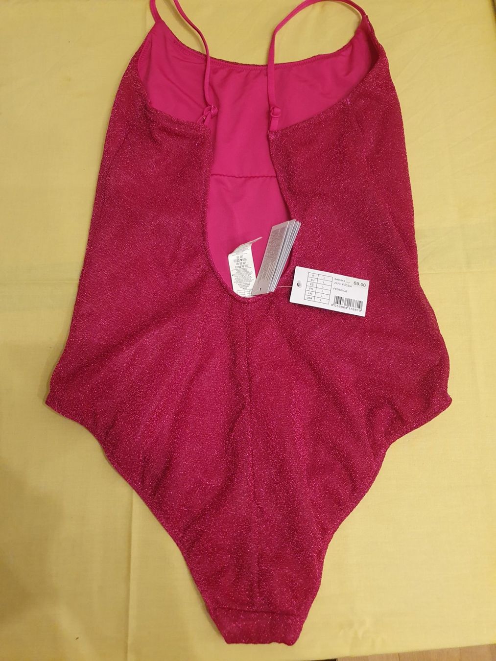 Costumi da bagno & Bikini: Badeanzug rot mit Glitzer Gr.L NEU – Nuovo e nell'imballaggio originale da Kloten venduto da Hektor44 1