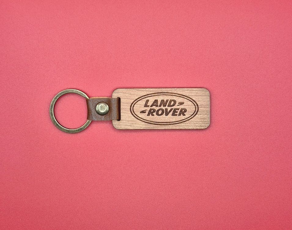 Land Rover Schlüsselanhänger aus Holz mit Lasergravur 🔥 (Neu (gemäss