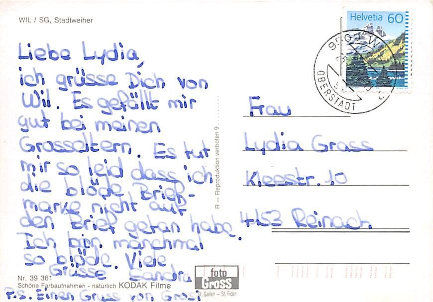 Cartes postales: SG - Wil, Stadtweiher – D'occasion à Ottikon b.Kemptth. par Neptun1974 1