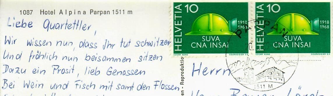 Cartoline postali: Parpan - Hotel Alpina – Usato da Hochdorf venduto da Ziegel-16 1