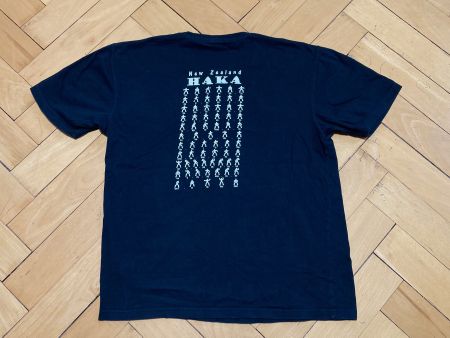 Vintage 90s T-Shirt Haka New Zealand Double Print Rugby SzXL