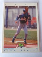 Alan Zinter 1992 MLB Baseball Card Karte