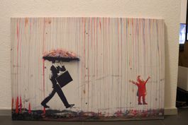 Bansky - Leinwanddruck 120 x 80 cm - Coloured Rain