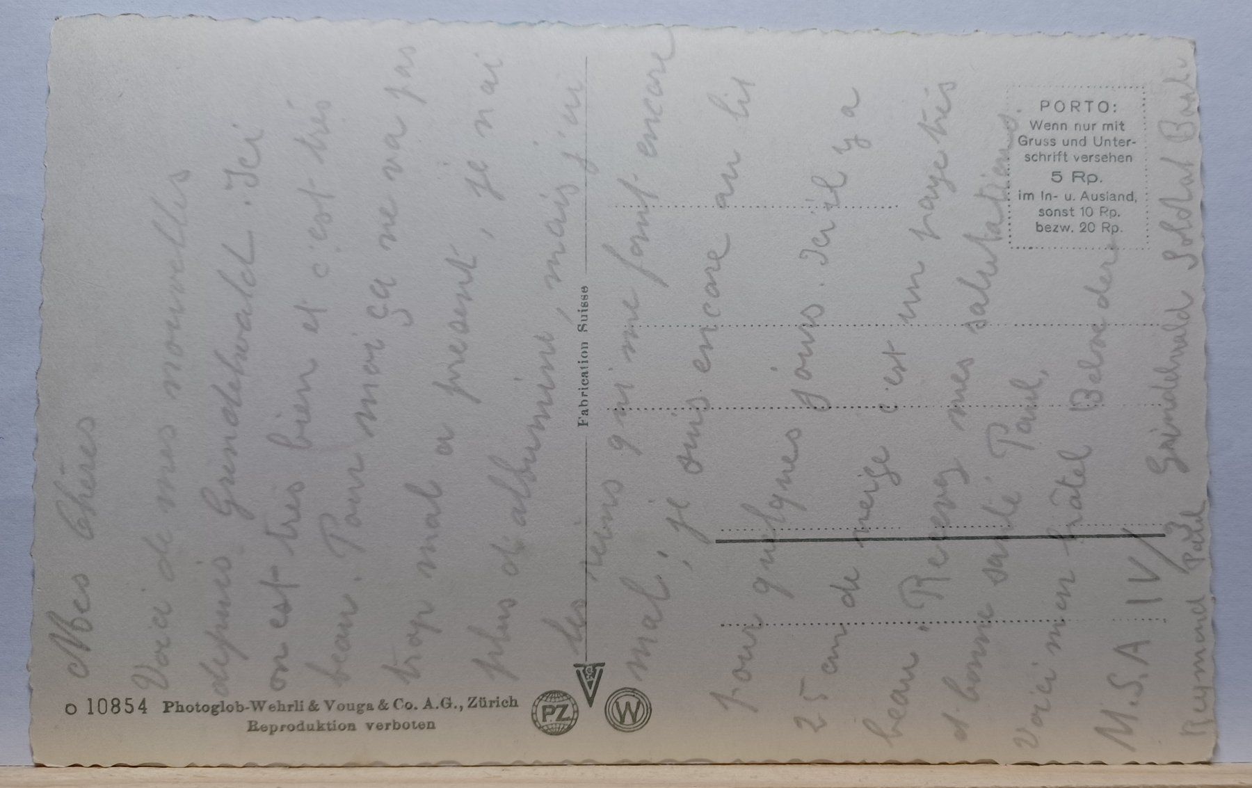 Cartoline postali: BE, 10854, Grindelwald mit Wetterhorn, – Usato da Aarau Rohr venduto da mgvw 1