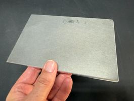 Aluminium-Platte 16,5 x 11,5 x 0,7 cm. 360 g schwer