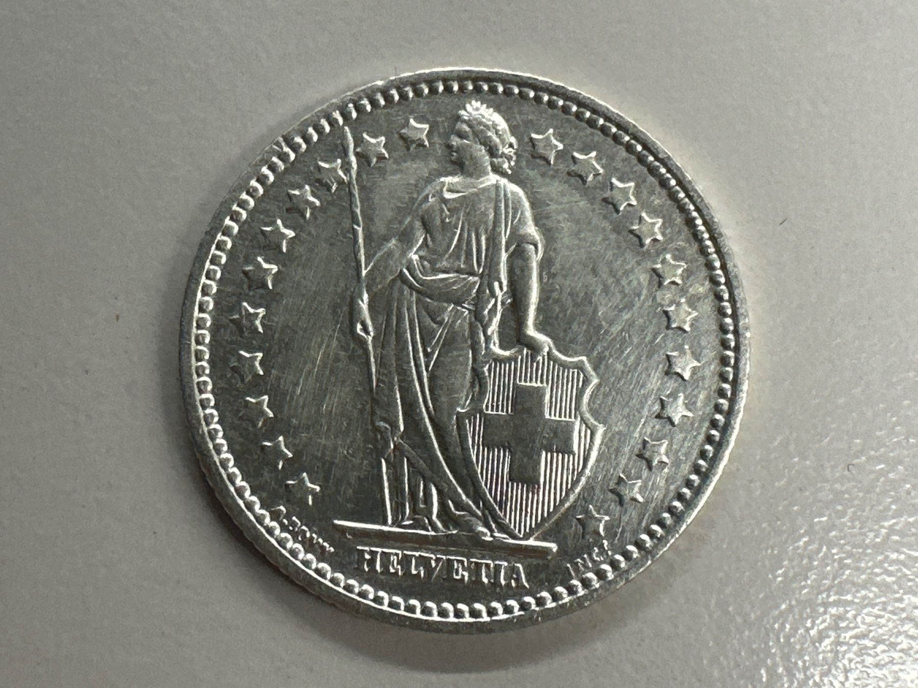 Tutti le monete: 1 Fr. Silber Schweiz 1955 ss+ – Usato da Herisau venduto da herau 1