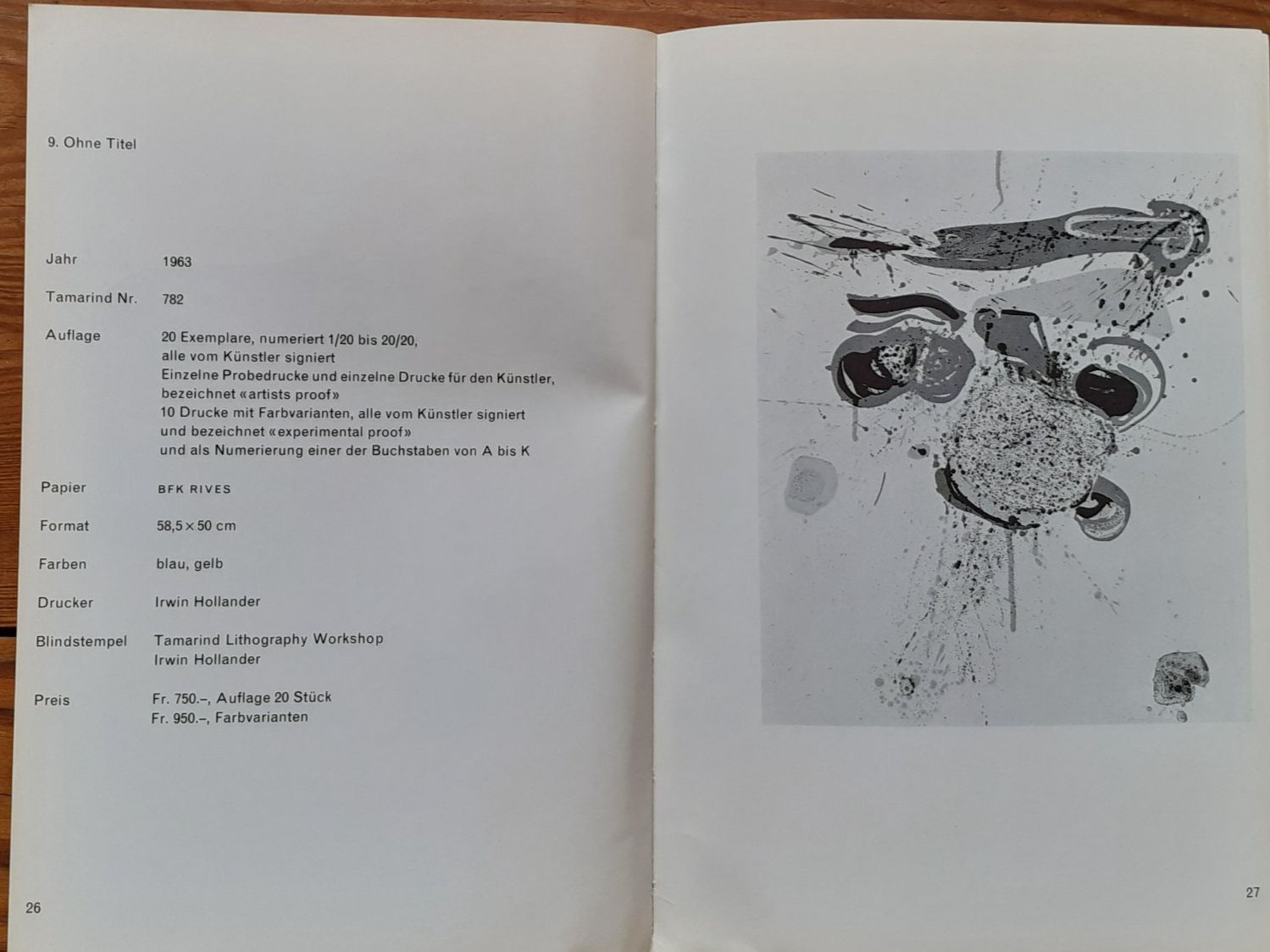 Libri: Sam Francis Lithographien 1963  Katalog Kornfeld, Bern – Usato da Basel venduto da ideashop 7