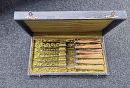 MESSER SET HORNGRIFF ANTIK