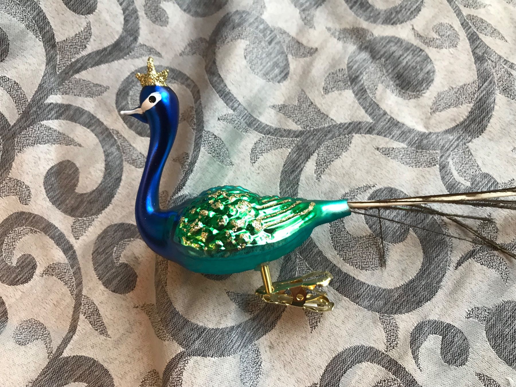 Tutte le decorazioni: gr. blauer Pfau Christbaumschmuck Ostern Vogel – Nuovo e nell'imballaggio originale da Alpnach Dorf venduto da marvo 4