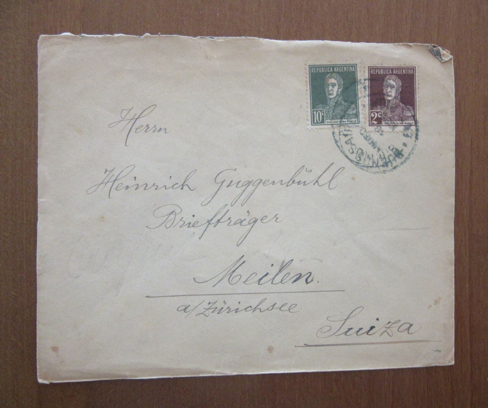 Tutti i francobolli: Brief Argentinien - CH von August 1925 – Usato da Meilen venduto da curly56