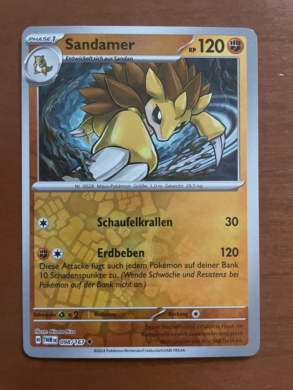 Pokémon Carte collezionabili: Pokemon Sandamer Reverse (Versand gratis) – Nuovo (secondo la descrizione) da Chur venduto da Angerson