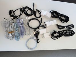 Lot chargeurs et câbles USB-C / Lightning