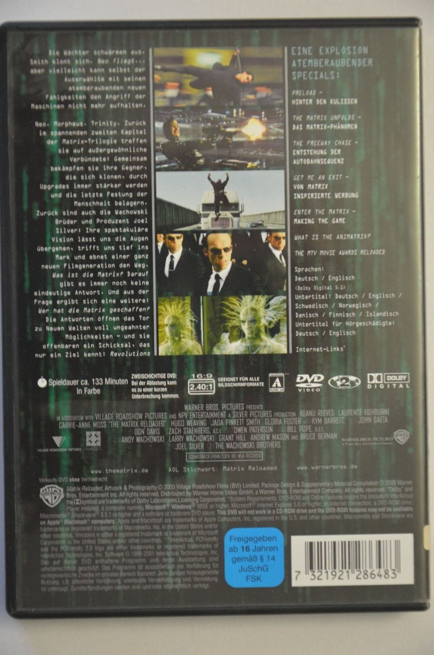 Alle DVDs: Matrix Reloaded – Neu (gemäss Beschreibung) aus Wetzikon ZH von bausie 1