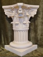 Barock Halbsäule Podest Akanthus 78 cm antiker Stil
