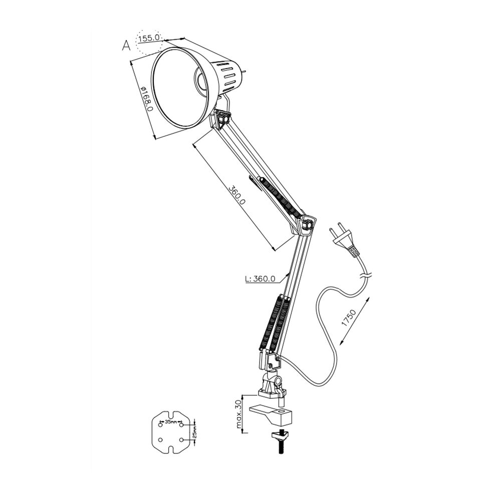 Lampen: Tisch-Klemmleuchte, 90 cm x 51 cm – Neu (gemäss Beschreibung) aus Kreuzlingen von Smart-Light 4